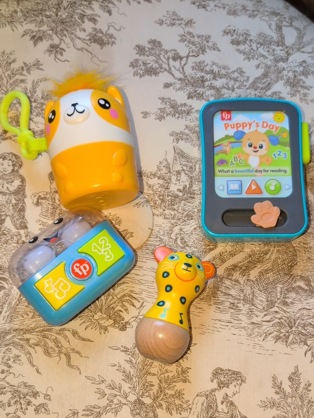 Fisher-Price Bright Yellow & Blue Puppy Learning Playset